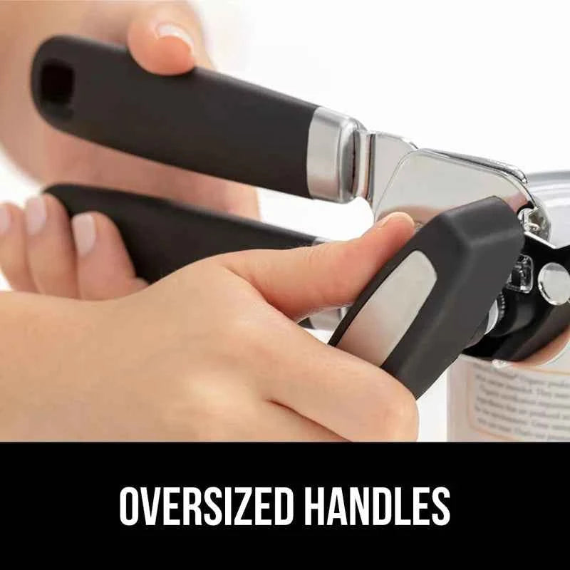 Multi-Use Can Opener & Bottle Opener - Stainless Steel, Handheld, for Jars, Cans, Easy Grip, Dishwasher Safe (Silver)