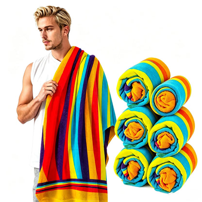 Ultra-Soft Extra Large Beach Towel 6/10pcs Set 70x35 Quick Dry Sand