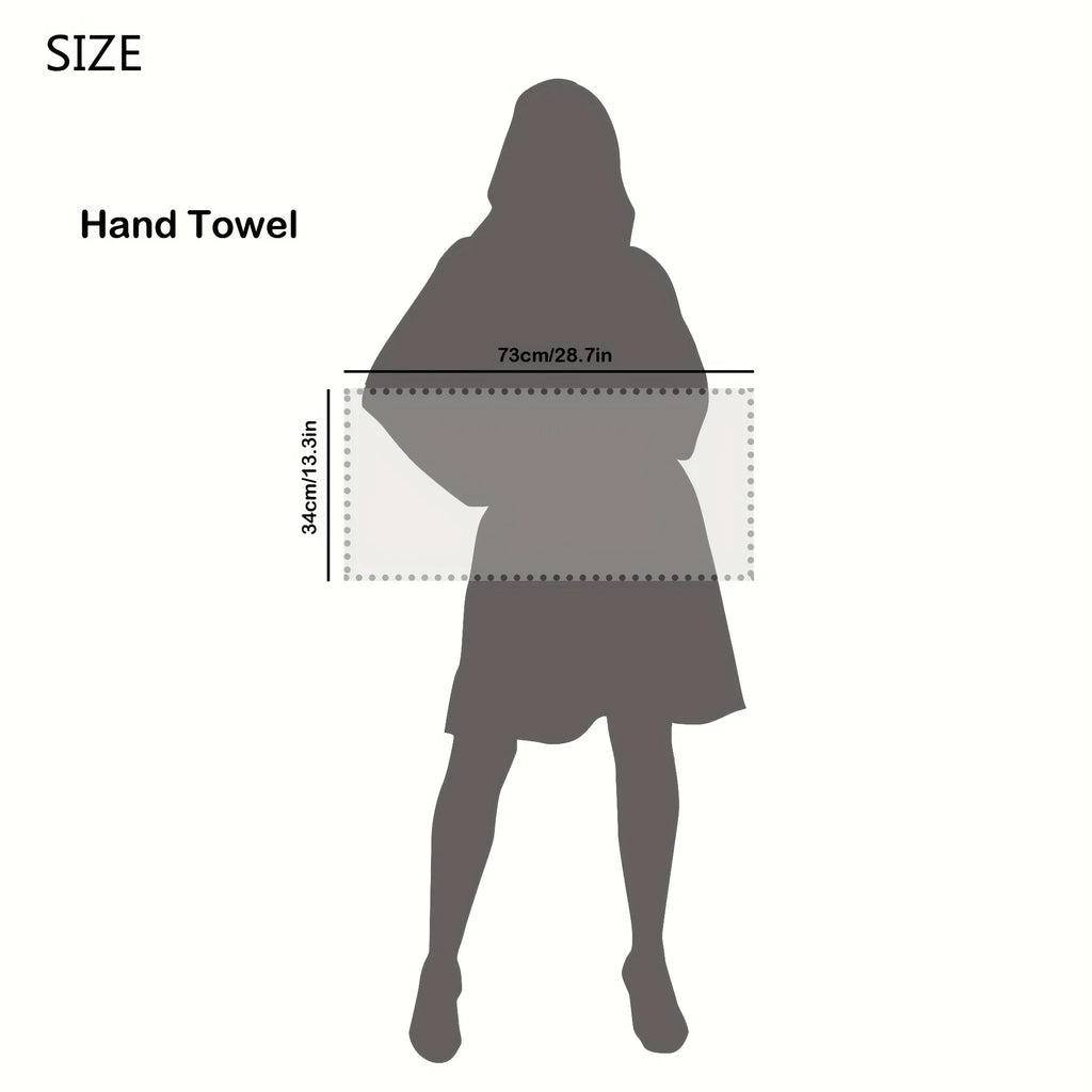 1/4 Pack Soft Cotton Towel Set (35x75cm), Space-Themed Striped Hand Towel