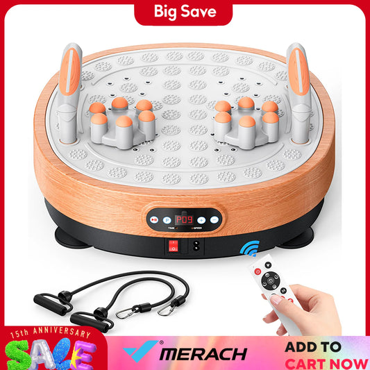 MERACH Vibration Plate Exercise Machine | Foot Massager, 99 Speeds & Remote Control