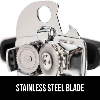 Multi-Use Can Opener & Bottle Opener - Stainless Steel, Handheld, for Jars, Cans, Easy Grip, Dishwasher Safe (Silver)