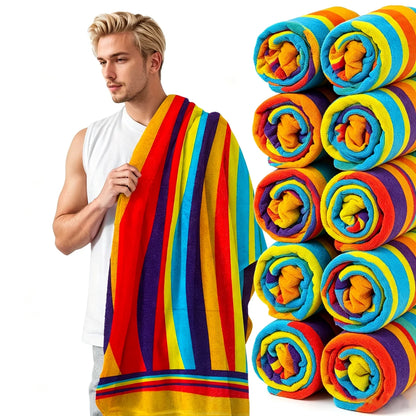 Ultra-Soft Extra Large Beach Towel 6/10pcs Set 70x35 Quick Dry Sand