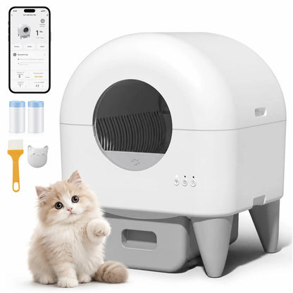 95L Automatic Self-Cleaning Litter Box, Fully Enclosed