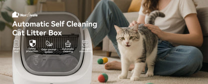 Automatic Self-Cleaning Litter Box, App Control