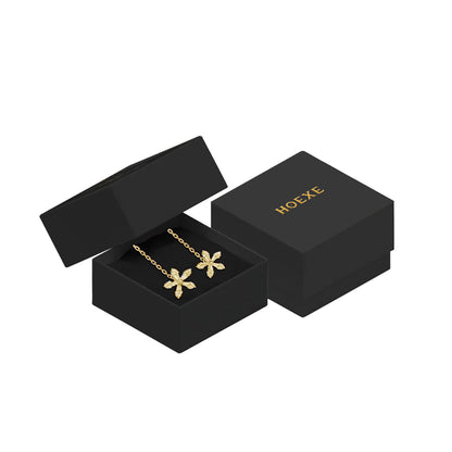 Sweet Crystal Flower Long Earrings, Ear Acupoint Earrings Niche Fashion Small Fresh And Cute Earrings