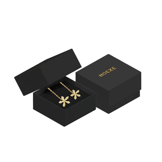 Sweet Crystal Flower Long Earrings, Ear Acupoint Earrings Niche Fashion Small Fresh And Cute Earrings