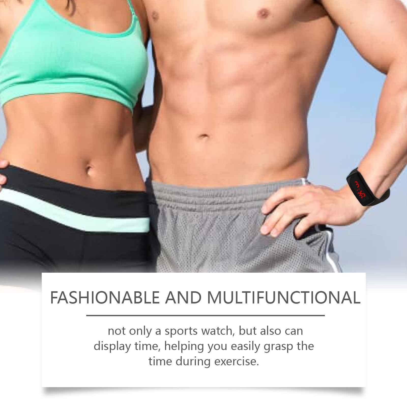 Fashion Sports Watch, Sports Watch Time Management Outdoor Fitness Fashion Sports Wind Bracelet