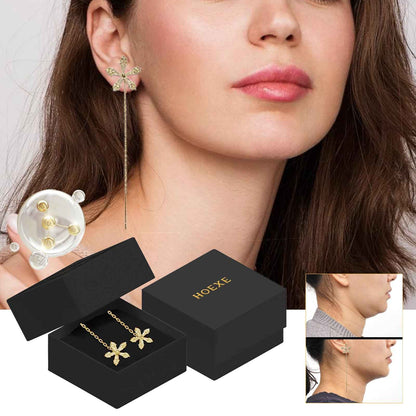 Sweet Crystal Flower Long Earrings, Ear Acupoint Earrings Niche Fashion Small Fresh And Cute Earrings