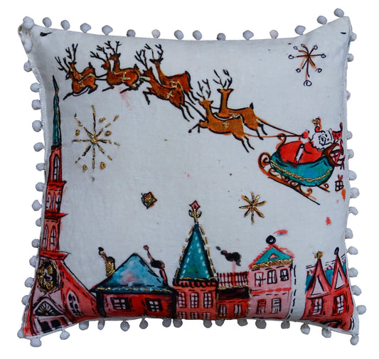 Oreiller décoratif de Noël Père Noël (45,7 cm x 45,7 cm)