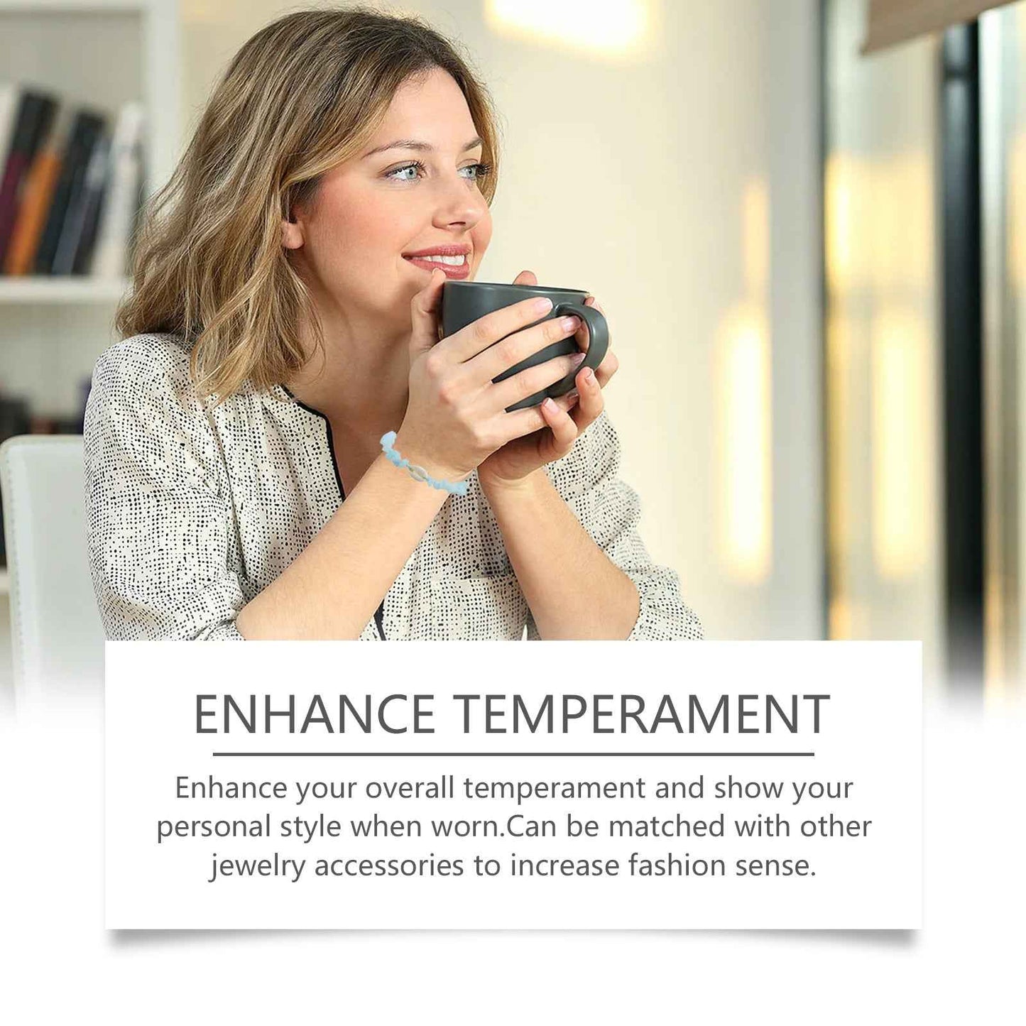 Aquamarine Crystal Fragment Bracelet Simple Portable Fresh Sea Blue Shell Bracelet With 100 Accessories