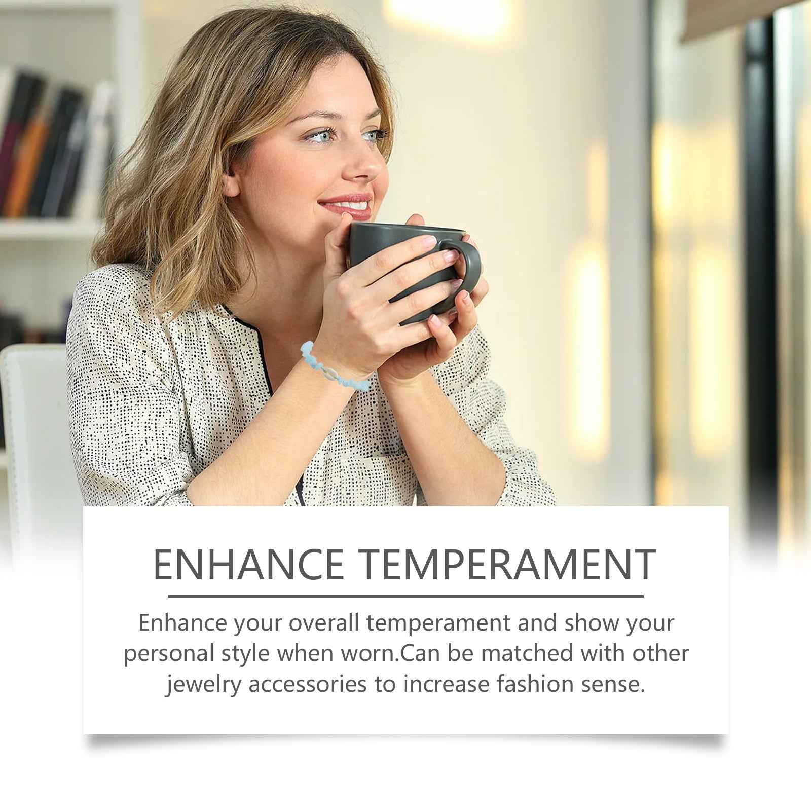 Aquamarine Crystal Fragment Bracelet Simple Portable Fresh Sea Blue Shell Bracelet With 100 Accessories