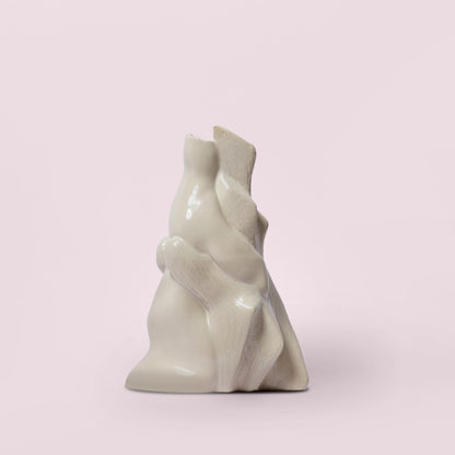 Embracing Unity Recycled Ceramics Vase Beige