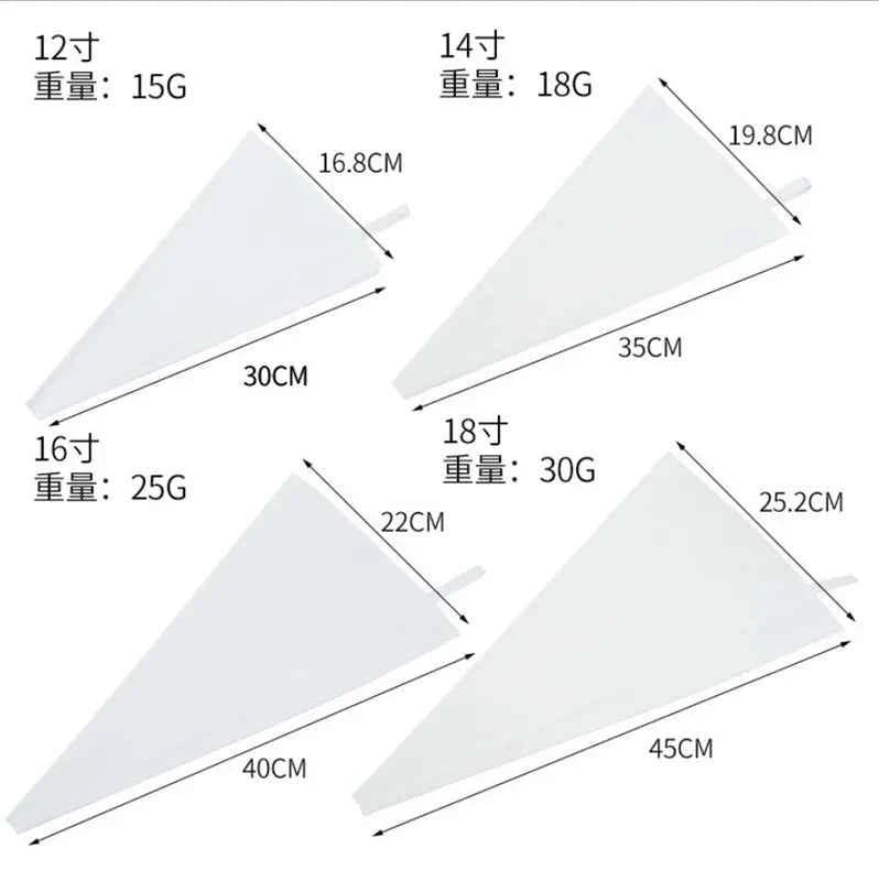6 sizes 100% Cotton Reusable Cream Pastry Icing Bag Baking Cooking Cake Tools Piping Bag Kitchen Accessories Eco-Friendly