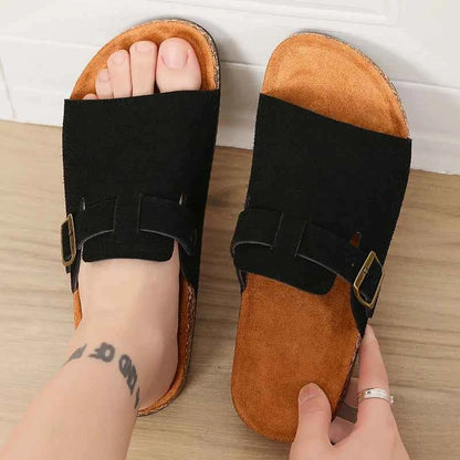 New Hot Sale USA Cork Wedge Sandals for Men Big Size 46 Buckle Design Soft comfort Summer Slipper Beach Walking Shoe Low Price