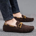 Mocassins de luxe pour hommes | Chaussures plates légères de créateur à enfiler | Gris Marron Noir