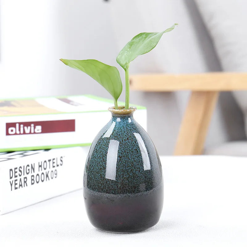 Vase à fleurs moderne en céramique — Décoration d'intérieur émaillée pour plantes vertes et compositions florales