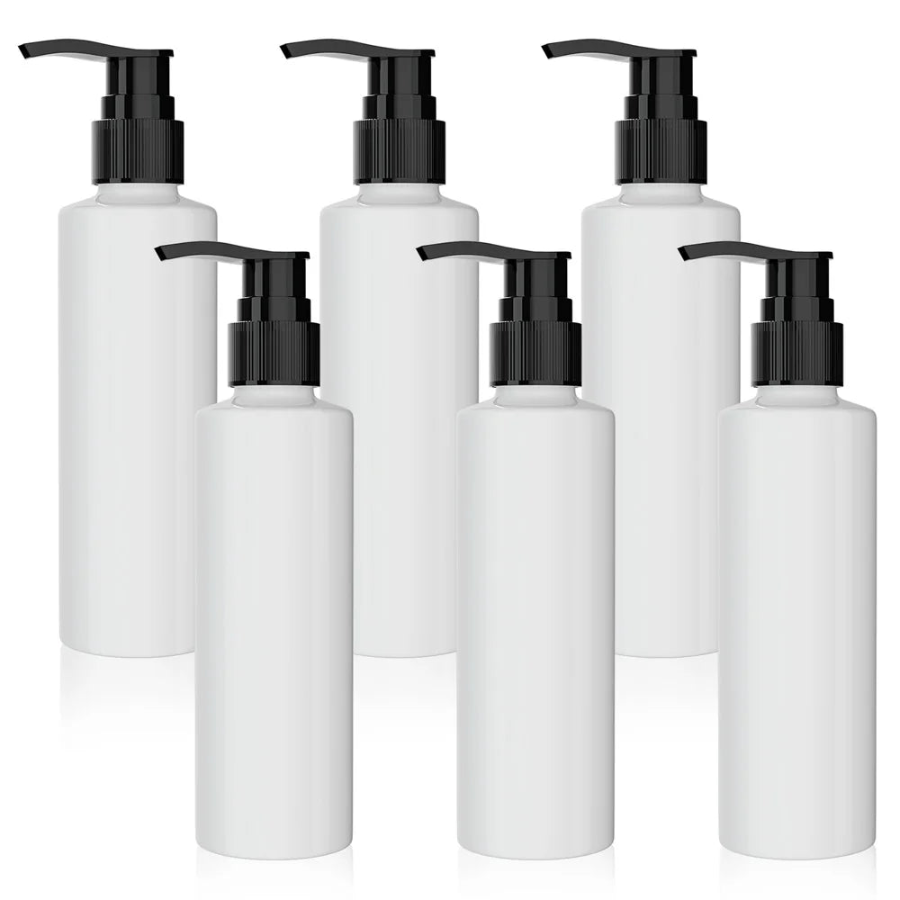 Refillable Pump Dispenser Bottles, 200ml, BPA-Free