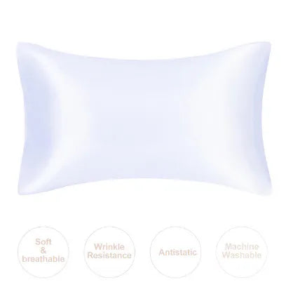 JuwenSilk Mulberry Silk Pillowcase, White, Standard