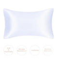 JuwenSilk Mulberry Silk Pillowcase, White, Standard