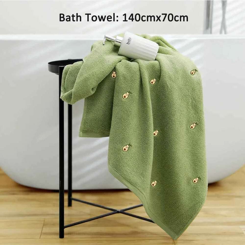Towels for Adults Dry Hair Wash Face Towel Avocado Microfiber Soft Absorbent Bathroom Large Fast Drying Cotton Thick Bath Towels