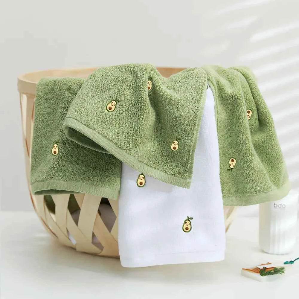 Towels for Adults Dry Hair Wash Face Towel Avocado Microfiber Soft Absorbent Bathroom Large Fast Drying Cotton Thick Bath Towels