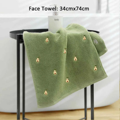 Towels for Adults Dry Hair Wash Face Towel Avocado Microfiber Soft Absorbent Bathroom Large Fast Drying Cotton Thick Bath Towels