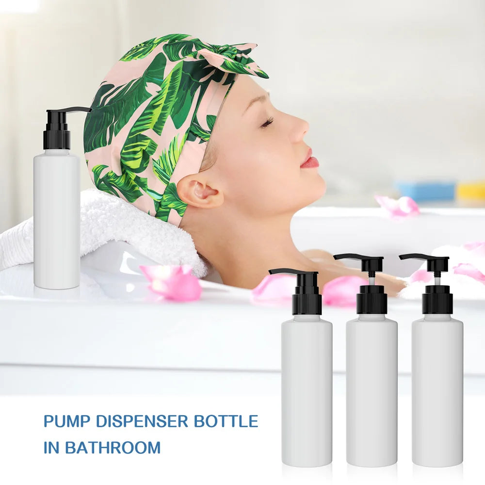 Refillable Pump Dispenser Bottles, 200ml, BPA-Free
