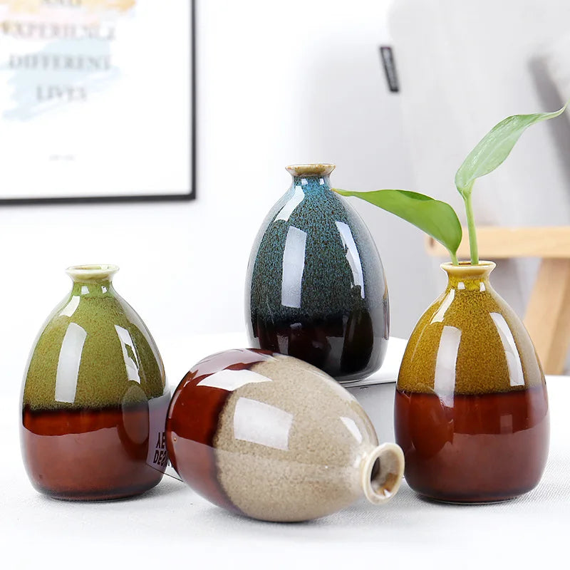 Vase à fleurs moderne en céramique — Décoration d'intérieur émaillée pour plantes vertes et compositions florales