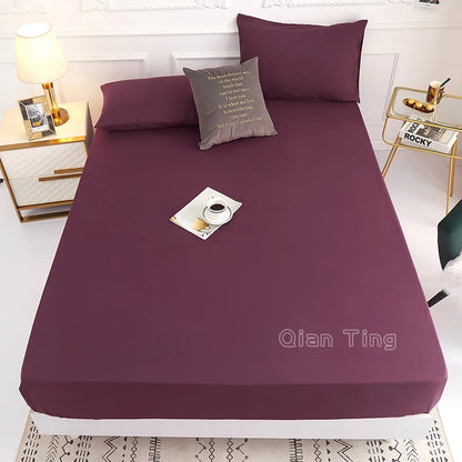 Solid Color Fitted Sheet | 30cm Elastic, Polyester
