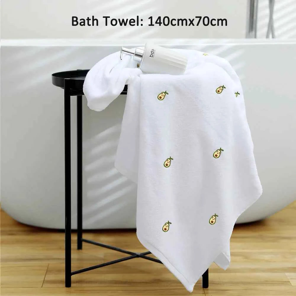Towels for Adults Dry Hair Wash Face Towel Avocado Microfiber Soft Absorbent Bathroom Large Fast Drying Cotton Thick Bath Towels