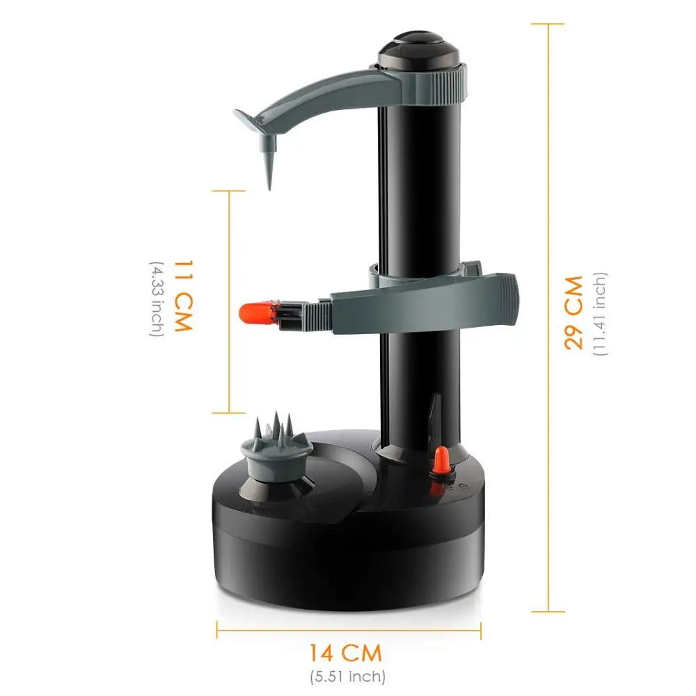 Automatic Electric Apple and Potato Peeler, Battery Powered Rotating Fruit and Vegetable Peeler
