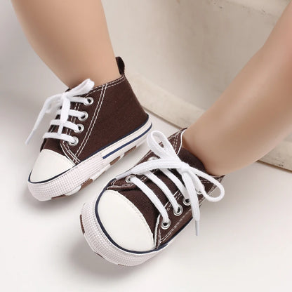 0-18 Months Baby Canvas Classic Sports Shoes Newborn Boys and Girls Printed Star First Walkers Shoes Infant Anti slip Baby Shoes