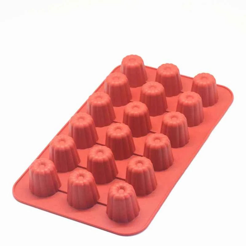 8/18 Holes Caneles Silicone Mold Muffin Cupcake Baking Tray Bordelais Fluted Cake Pudding Mold DIY Baking Kitchen Accessories