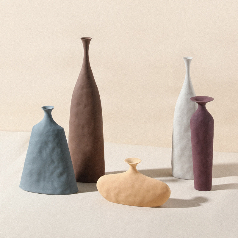 Modern Creative Ceramic Vase Scandinavian Style Flower Pot Nordic Sculpture Art Ornament Room Decoration Office Home Gift
