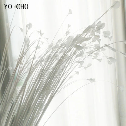 YO CHO  Silk Flowers for Home Decoration   40 Heads   White Peacocok Grass   Road Lead   Wedding Props