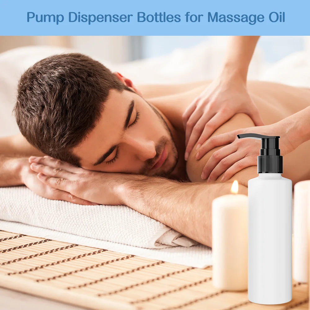 Refillable Pump Dispenser Bottles, 200ml, BPA-Free