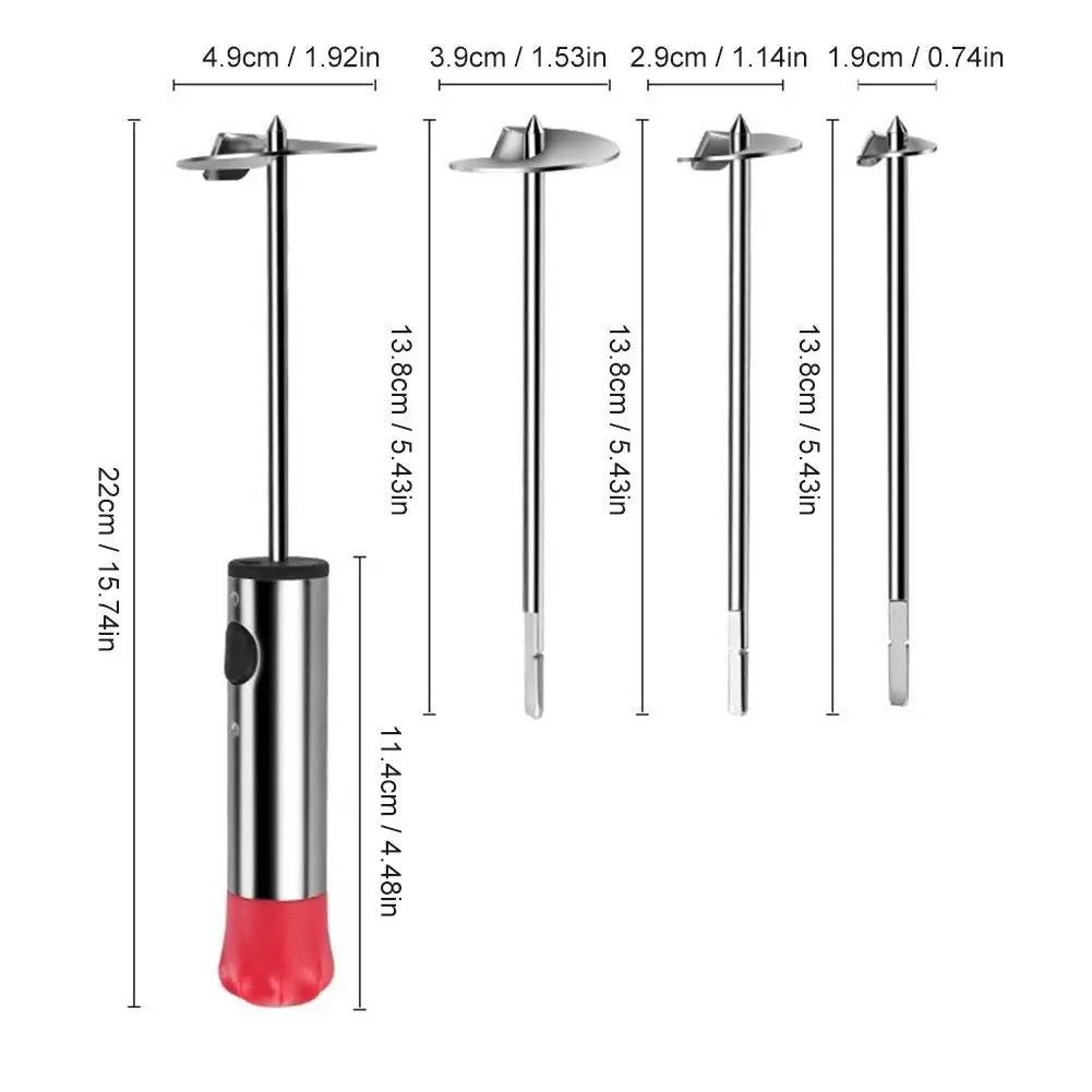 Stainless Steel Drill Vegetable and Fruit Corer with 4 Blades