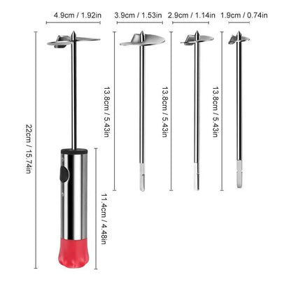 Stainless Steel Drill Vegetable and Fruit Corer with 4 Blades