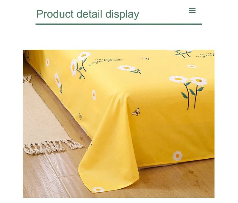 Daisy Print Washed Cotton Duvet Cover Set, King
