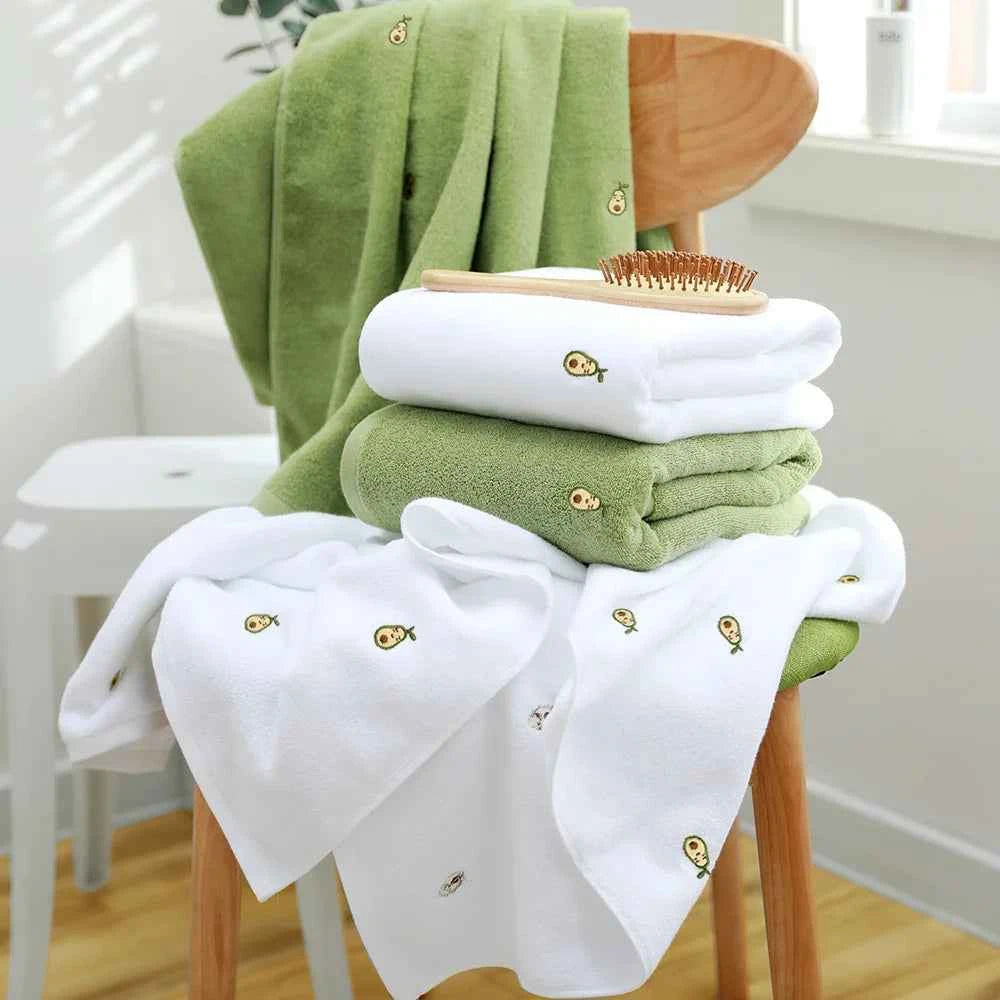 Towels for Adults Dry Hair Wash Face Towel Avocado Microfiber Soft Absorbent Bathroom Large Fast Drying Cotton Thick Bath Towels