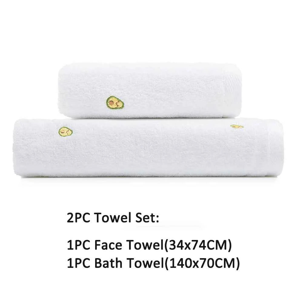 Towels for Adults Dry Hair Wash Face Towel Avocado Microfiber Soft Absorbent Bathroom Large Fast Drying Cotton Thick Bath Towels