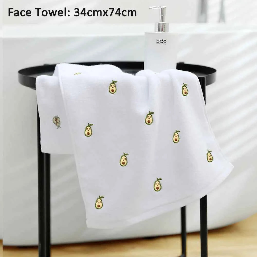 Towels for Adults Dry Hair Wash Face Towel Avocado Microfiber Soft Absorbent Bathroom Large Fast Drying Cotton Thick Bath Towels