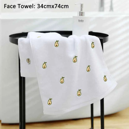 Towels for Adults Dry Hair Wash Face Towel Avocado Microfiber Soft Absorbent Bathroom Large Fast Drying Cotton Thick Bath Towels