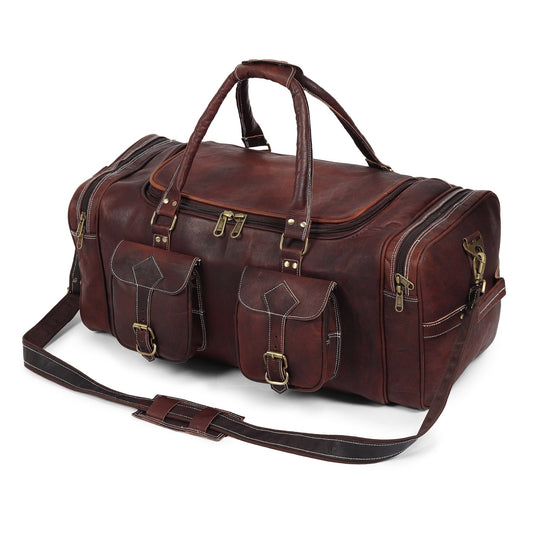 Sac de voyage marin vintage marron foncé