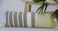 Traversin décoratif à rayures grises (35x90 cm)