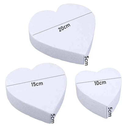 Wedding Decor Sugarcraft Kitchen Accessories Heart Shaped Styrofoam Cake Foam Mould Dummy Cake Model Practice Model DIY Model