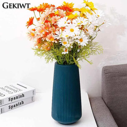 Elegant Nordic Flower Vase Durable Large Minimalist Flower Arrangement Container Flower Decoration Imitation Glaze Vase Weddings