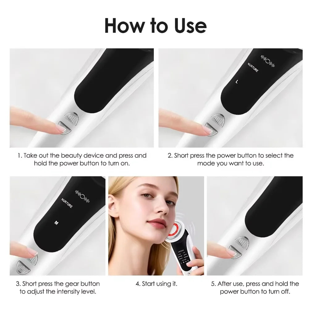 Electric Face Lift Massager, 7 Modes, Wireless
