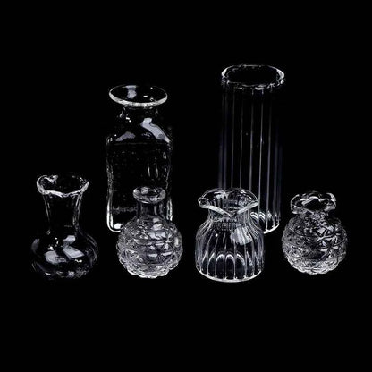 1:12 Dollhouse Miniature Flowerpot Vase Glass Basin DIY Furniture Toys
