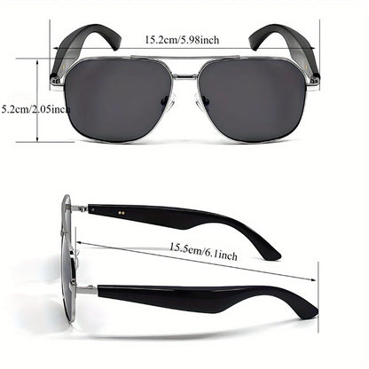 AI Translation Smart Glasses – 100+ Languages, Blue Light Blocking, Open-Ear Audio, Photo Capture